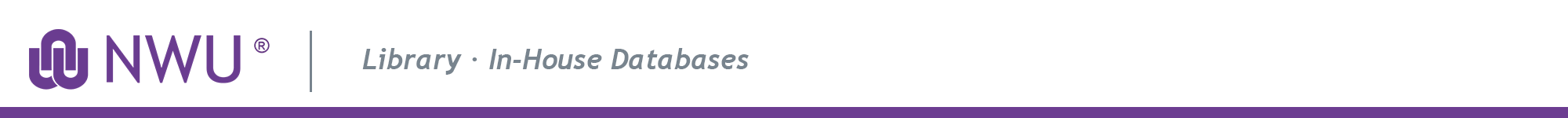 In-House Databases